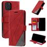 Mobigear Rhombus iPhone 12 Pro Hülle Klapphülle Geldbörse - Rot