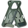 Mobiparts Hardcover iPhone 18 Pro MagSafe Hülle Hardcase Backcover mit Ständer - Satin Green