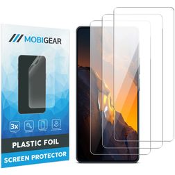 Mobigear POCO F5 Displayschutz Schutzfolie - Hüllenfreundlich (3er Pack)