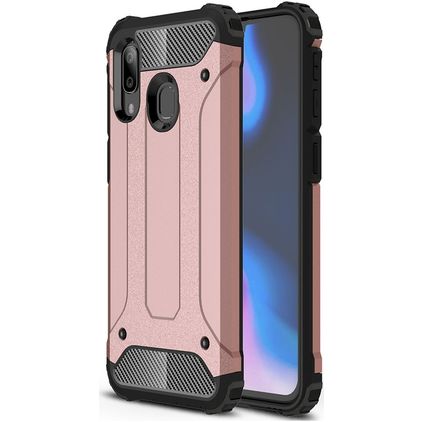Mobigear Outdoor Samsung Galaxy A40 Hülle Hardcase Backcover Stoßfest - Roségold