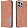 Mobigear Rhombus Slim iPhone 15 Pro Max Hülle Klapphülle - Braun
