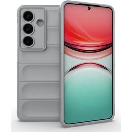 Mobigear Bumpy Samsung Galaxy S26 Hülle Flexibles TPU Backcover - Grau