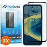 Mobigear Premium Nokia XR20 Panzerglas Gehärtetes Glas Displayschutz - Hüllenfreundlich - Schwarz (3er Pack)