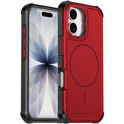 Mobigear Airbag Shockproof iPhone 17 MagSafe Hülle Hardcase Backcover Stoßfest - Rot
