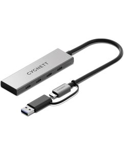 Cygnett Unite 4-in-1 USB-A / USB-C auf USB-C Hub - Silber
