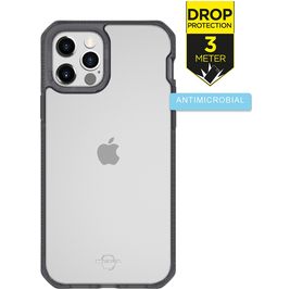ITSkins HybridFrost iPhone 12 Pro Max Hülle Hardcase Backcover Stoßfest - Schwarz