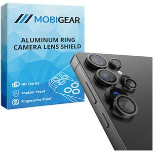 Mobigear Single Samsung Galaxy S25 Ultra Panzerglas Gehärtetes Glas Kameralinsen Schutz - Hüllenfreundlich - Schwarz