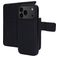 Mobiparts iPhone 17 Pro Max Hülle Echtes Leder Abnehmbare 2in1 Klapphülle Geldbörse - Schwarz