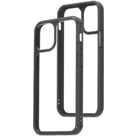 Mobiparts Rugged Clear iPhone 12 Mini Hülle Hardcase Backcover Stoßfest - Transparent / Schwarz