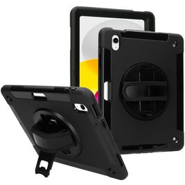 Mobiparts Armor iPad 11 (2025) Stoßfeste Hardcase Hülle + Ständer - Schwarz