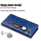 Mobigear Zipper iPhone 17 Hülle Klapphülle Geldbörse - Blau