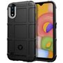 Mobigear Rugged Shield Samsung Galaxy A01 Hülle Flexibles TPU Backcover Stoßfest - Schwarz