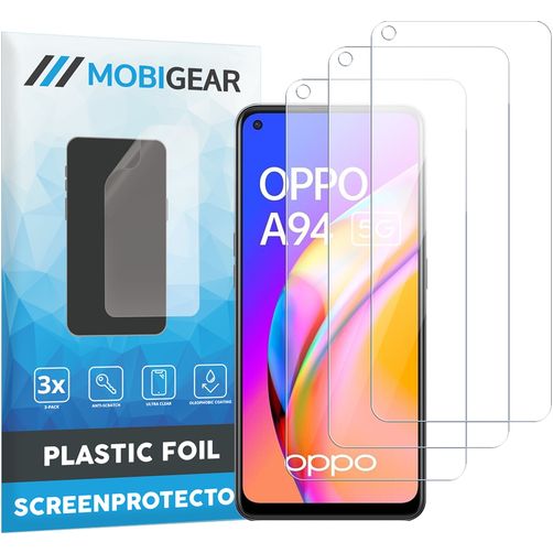 Mobigear OPPO A94 5G Displayschutz Schutzfolie - Hüllenfreundlich (3er Pack)