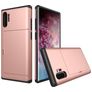 Mobigear Card Samsung Galaxy Note 10 Plus Hülle Hardcase Backcover Stoßfest mit Kartenhalter - Roségold