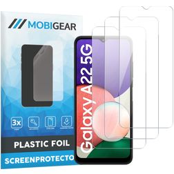 Mobigear Samsung Galaxy A22 5G Displayschutz Schutzfolie - Hüllenfreundlich (3er Pack)