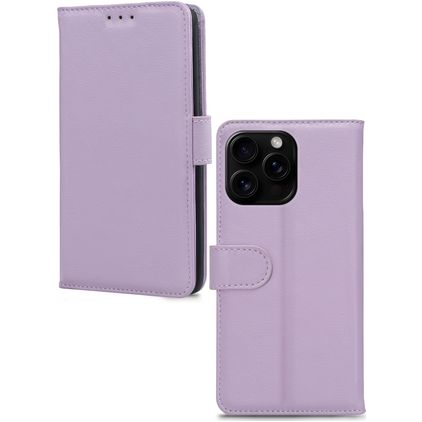 Mobilize Premium Gelly iPhone 16 Pro Hülle Klapphülle Geldbörse - Lila