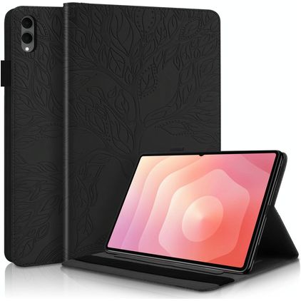 Mobigear Tree Samsung Galaxy Tab S11 Ultra Hülle Klapphülle + Stifthalter - Schwarz