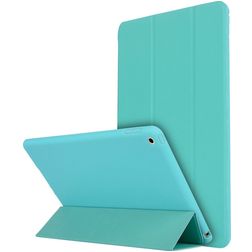 Mobigear Tri-Fold Gel iPad 9 (2021) TPU / Kunstleder Klapphülle - Türkis