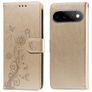 Mobigear Flowers Google Pixel 11 Pro Hülle Klapphülle Geldbörse - Gold