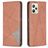 Mobigear Rhombus Slim Realme C35 Hülle Klapphülle - Braun