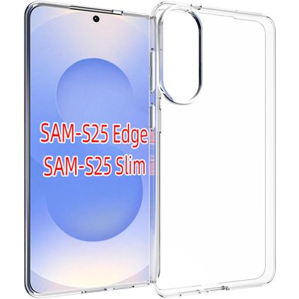Mobigear Basics Durchsichtig Samsung Galaxy S25 Edge Hülle Flexibles TPU Backcover - Transparent