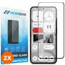 Mobigear Premium Nothing Phone (2a) Panzerglas Gehärtetes Glas Displayschutz - Hüllenfreundlich - Schwarz (2er Pack)