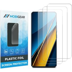 Mobigear POCO X6 Displayschutz Schutzfolie - Hüllenfreundlich (3er Pack)