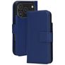 Mobiparts Wallet iPhone 17 Pro MagSafe Hülle Echtes Leder Klapphülle Geldbörse - Blau