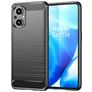 Mobigear Brushed Slim OPPO Reno 7 Lite Hülle Flexibles TPU Backcover - Schwarz