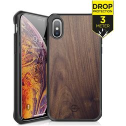 ITSKINS HybridFusion iPhone XS Max Hardcase Backcover Shockproof - Dark Wood