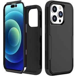 Mobigear Ultra Tough iPhone 15 Pro Hülle Hardcase Backcover Stoßfest - Schwarz