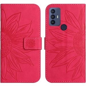 Mobigear Sunflower TCL 30 SE Hülle Klapphülle Geldbörse - Magenta