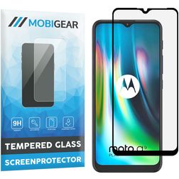 Mobigear Premium Motorola Moto G9 Play Panzerglas Displayschutz - Hüllenfreundlich - Schwarz