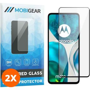 Mobigear Premium Motorola Moto G52 Panzerglas Gehärtetes Glas Displayschutz - Hüllenfreundlich - Schwarz (2er Pack)