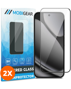 Mobigear Premium Google Pixel 10 Pro XL Panzerglas Gehärtetes Glas Displayschutz - Hüllenfreundlich - Schwarz (2er Pack)