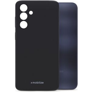 Mobilize Rubber Gelly Samsung Galaxy S25 Hülle Flexibles TPU Backcover - Schwarz