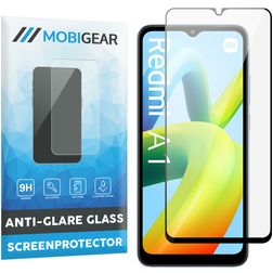Mobigear Premium Xiaomi Redmi A1 4G Panzerglas Gehärtetes Glas Displayschutz - Hüllenfreundlich - Schwarz