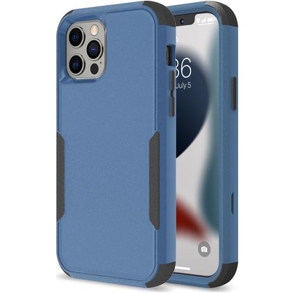 Mobigear Ultra Tough iPhone 14 Hülle Hardcase Backcover Stoßfest - Schwarz / Blau