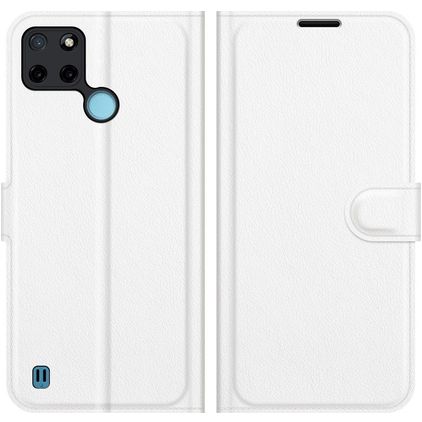 Mobigear Classic Realme C25Y Hülle Klapphülle Geldbörse - Weiß