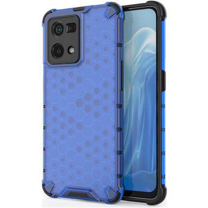 Mobigear Honeycomb OPPO Reno 7 4G Hülle Hardcase Backcover Stoßfest - Blau