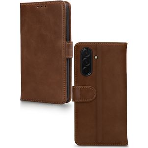 Mobilize Wallet Samsung Galaxy A57 Hülle Echtes Leder Klapphülle Geldbörse - Braun