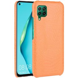 Mobigear Croco Huawei P40 Lite Hülle Hardcase Backcover - Orange