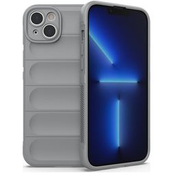 Mobigear Bumpy iPhone 14 Plus Hülle Flexibles TPU Backcover - Grau