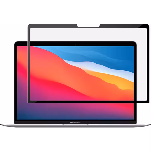GrizzlyCoat MacBook Air 13 Zoll (2022-2026) Displayschutz Anti-Glare Schutzfolie - Hüllenfreundlich - Schwarz Model A2681 / A3113 / A3240 / A3449