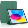 Mobigear Tri-Fold Gel iPad 10 (2022) Hülle TPU,Kunstleder Klapphülle - Grün