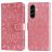 Mobigear Sunflower Samsung Galaxy A57 Hülle Klapphülle Geldbörse - Roségold