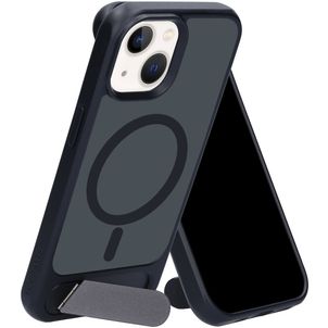 Mobiparts Hardcover iPhone 15 MagSafe Hülle Hardcase Backcover mit Ständer - Satin Black