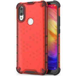 Mobigear Honeycomb Xiaomi Redmi 7 Hülle Hardcase Backcover Stoßfest - Rot