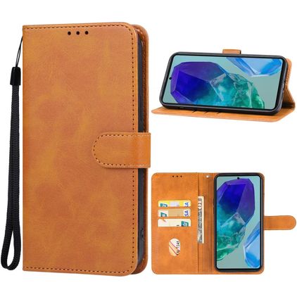Mobigear Wallet Samsung Galaxy M55 Klapphülle Portemonnaie - Braun