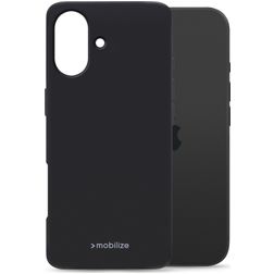 Mobilize Rubber Gelly iPhone 17 Hülle Flexibles TPU Backcover - Schwarz